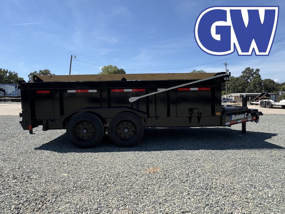 2026 Diamond C LPT Dump Trailer 81x14 18K GVWR Black