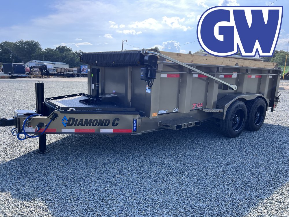 2026 Diamond C LPT Dump Trailer 81x14 18K GVWR Mocha Metallic 32"