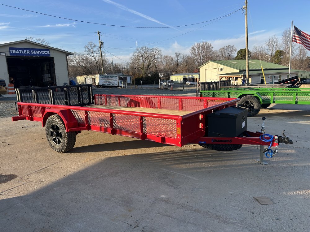 2026 Diamond C PSA 83x14 6K GVWR Red Utility Trailer