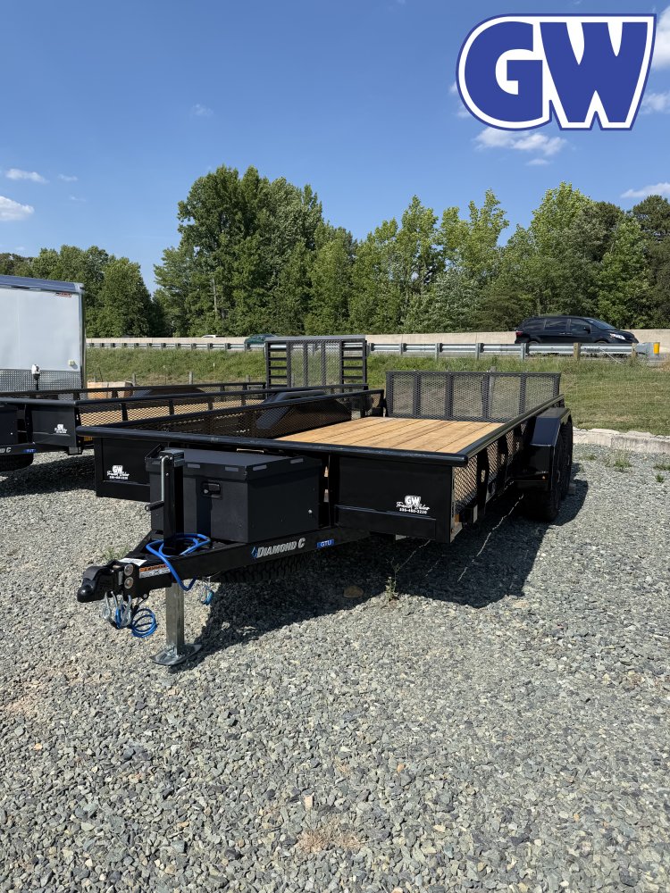 2026 Diamond C GTU Utility Trailer 16x83 7K GVWR Black