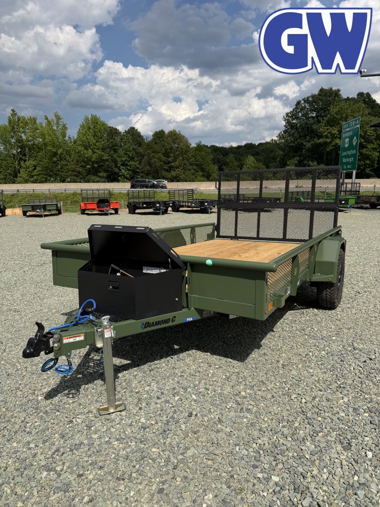 2026 Diamond C PSA Utility Trailer 12x83 6K GVWR Military Green