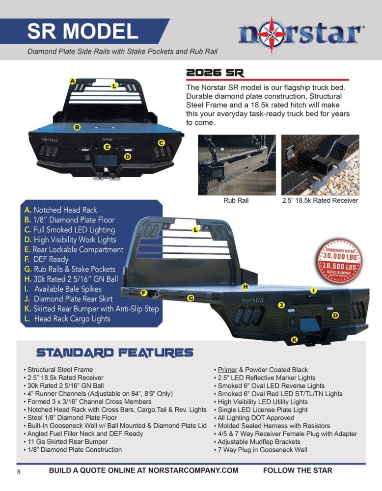 Norstar Truck Bed SR Bed NS3173