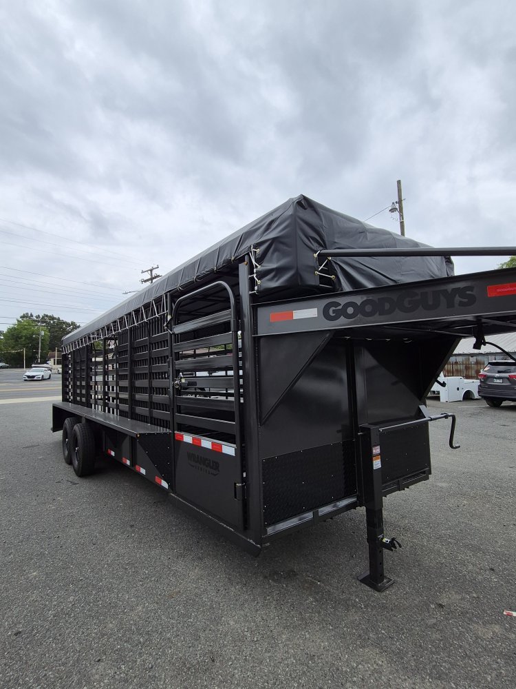 8' 5"x24' GoodGuys 24' Wrangler Tarp Top Stock Trailer GG3462