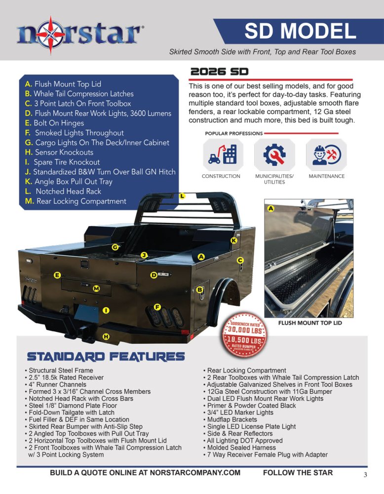 Norstar Truck Bed SD 94 90 60 NS7008