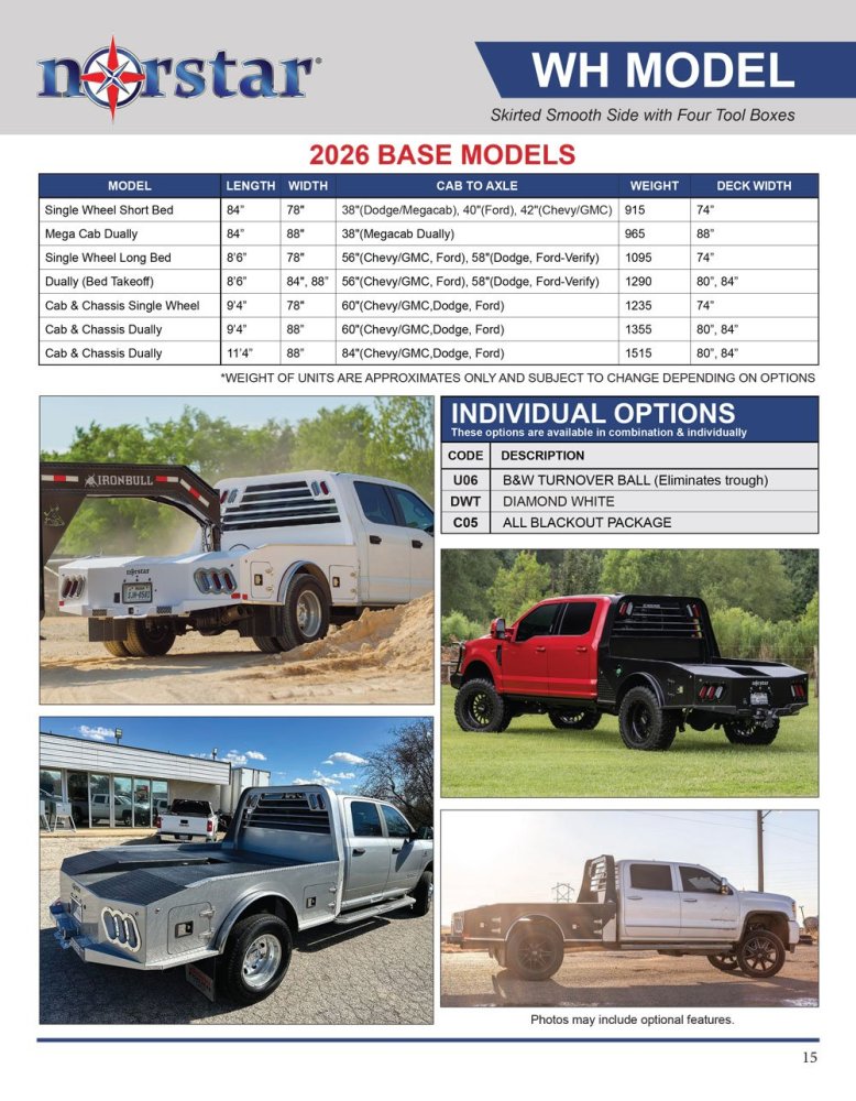 Norstar Truck Bed WH Bed Pending