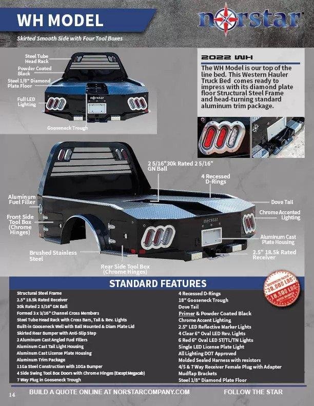 2022 Norstar WH Bed Flat Decks