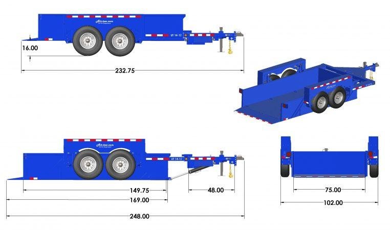 2024 Air Tow UT14-12 Tandem Axle Utility Utility Trailer