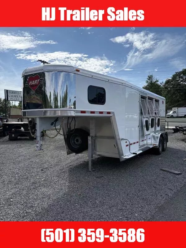 2026 Hart Trailers 3 Horse Solution GN Stock / Stock Combo Trailer
