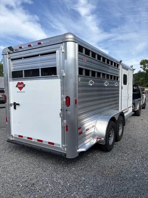 2026 Hart Trailers 3 Horse Solution GN Stock / Stock Combo Trailer