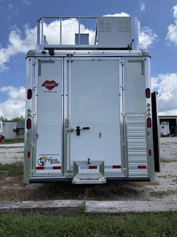2025 Hart Trailers 4 Horse Slant Trailer w/side load & 15' Trail Boss Interior