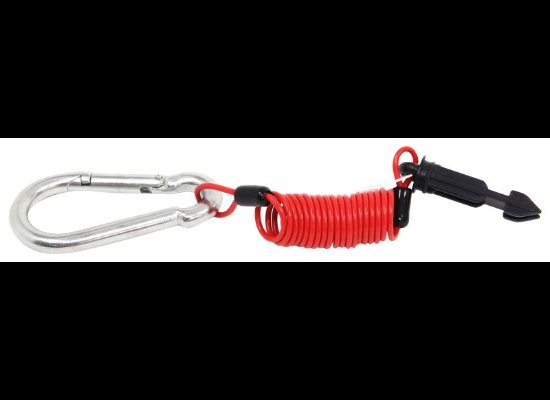 Fastway Zip Coiled Trailer Breakaway Cable w/ Plunger Pin - 4' Long