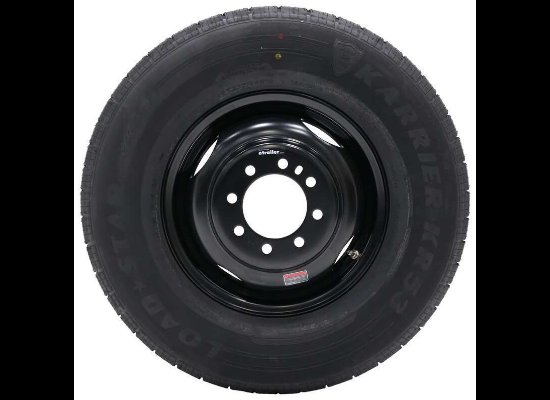 235/80R16 Rainier 14Ply 8x6.5 Dually Black Mod / Spare