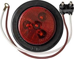 2" Red 4 LED Marker Light w/ Grommet & Pigtail
