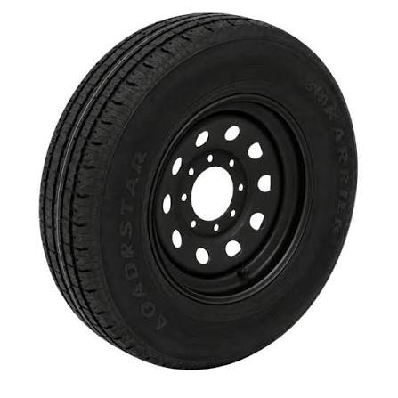 235/80R16 Rainier 14Ply 8x6.5 Black Mod / Spare