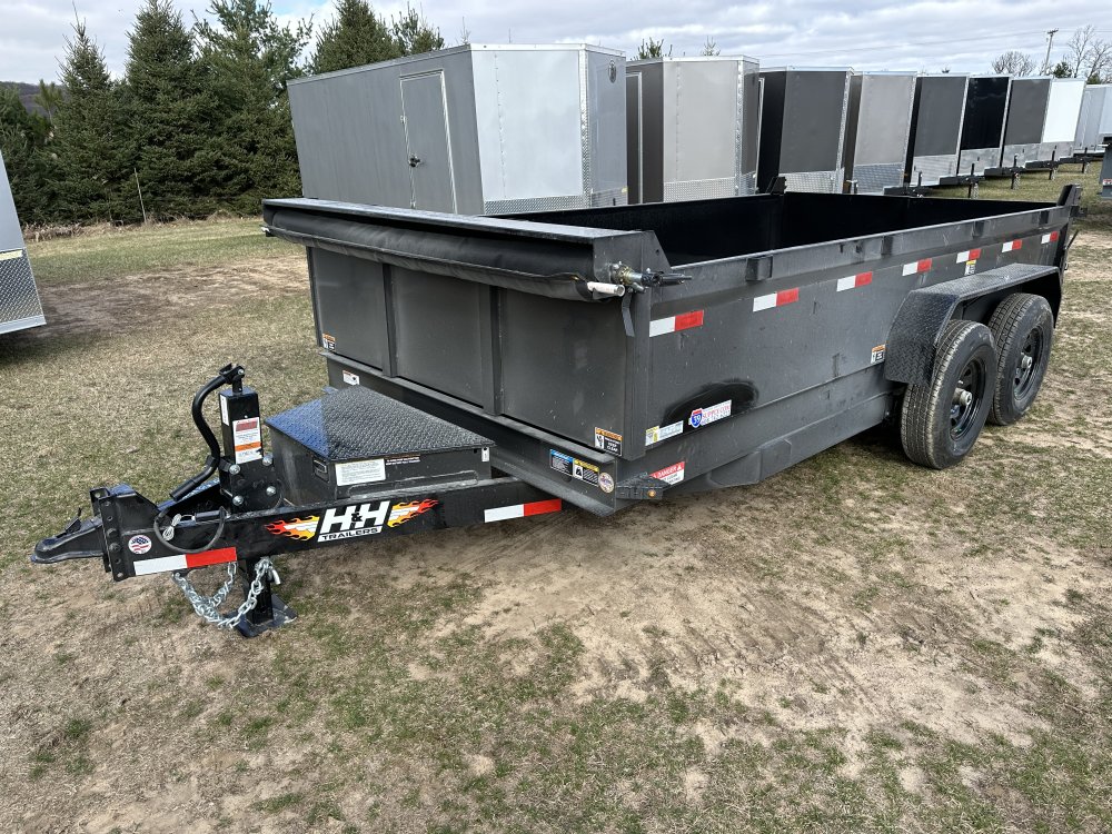 H&H 83X14 INDUSTRIAL DUMP TRAILER 7k drop, 7GA floor LOW