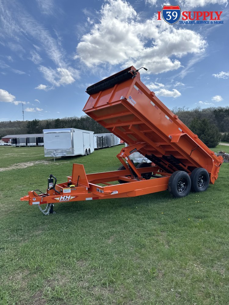 H&H 83x14 Industrial Lo Pro Dump Trailer, 14k