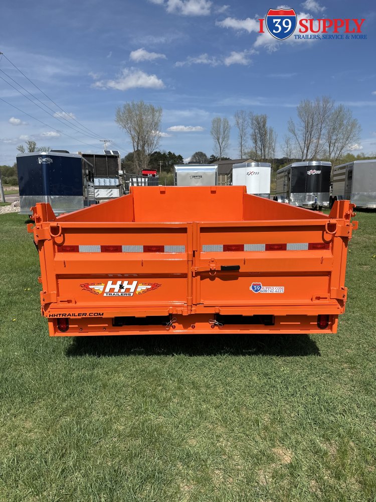 H&H 83x14 Industrial Lo Pro Dump Trailer, 14k 7k drop, 7GA floor LOW