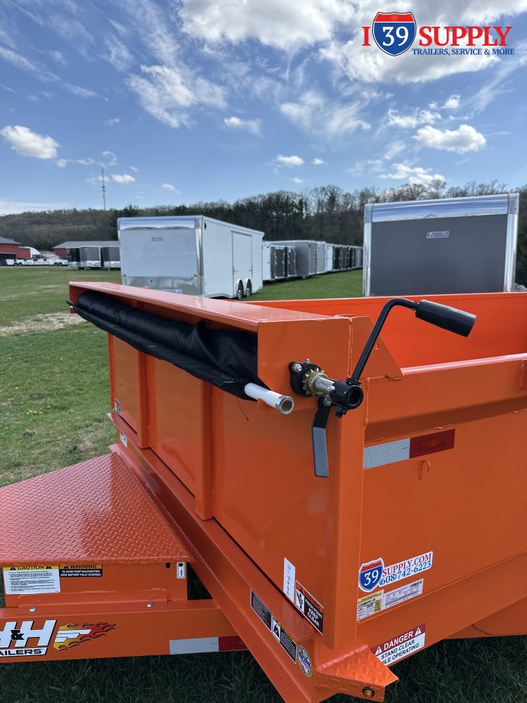 H&H 83x14 Industrial Lo Pro Dump Trailer, 14k 7k drop, 7GA floor LOW