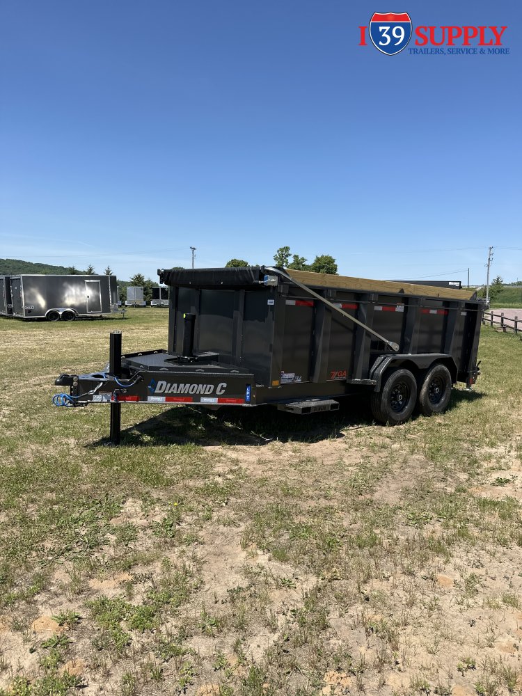 LPT 207 14x82 Low Pro Telescopic Dump Trailer - 44 inch tall sides