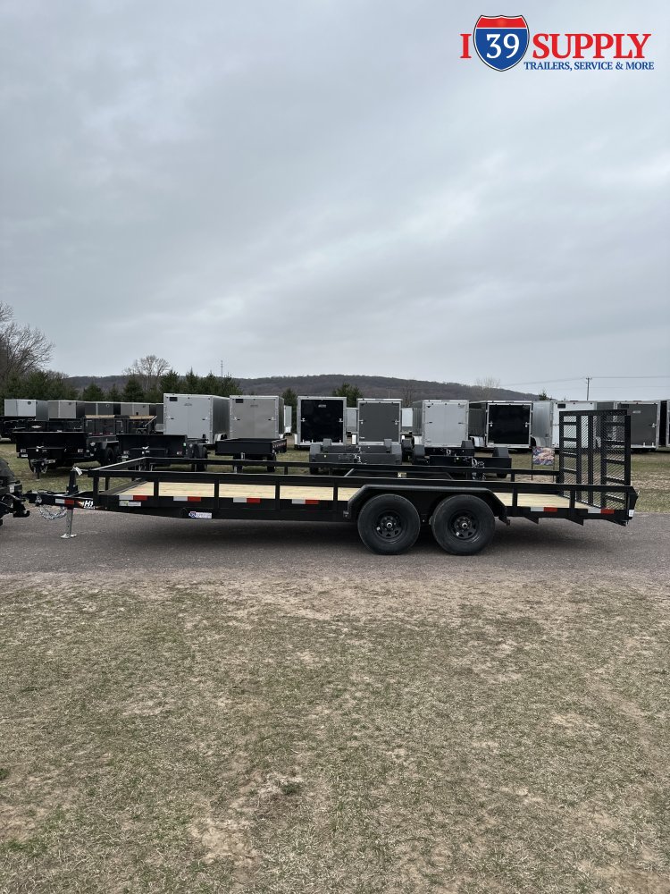 H&H 82x20 Heavy Duty Rail Side Landscape Trailer, 10k