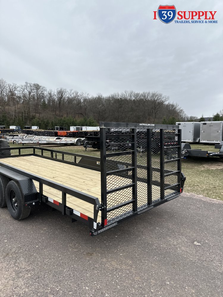 H&H 82x20 Heavy Duty Rail Side Landscape Trailer, 10k