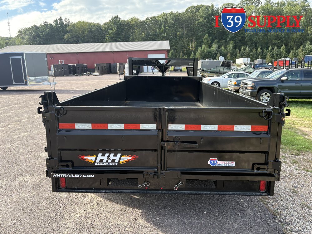H&H 83x16 Lo-Pro Industrial Gooseneck Dump Trailer, 14k