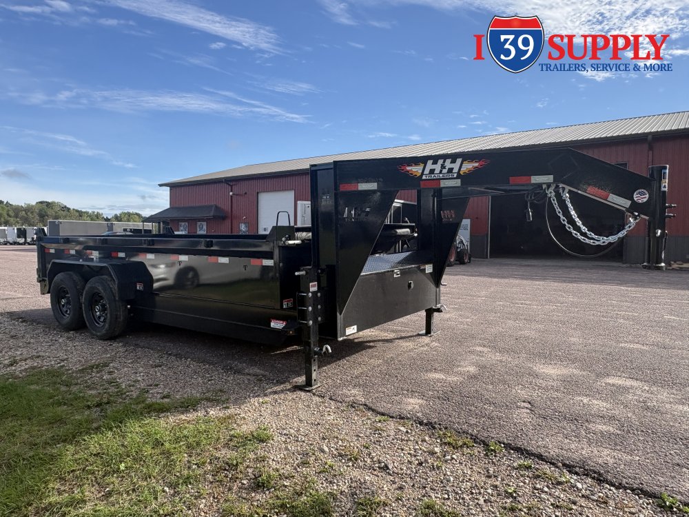 H&H 83x16 Lo-Pro Industrial Gooseneck Dump Trailer, 14k
