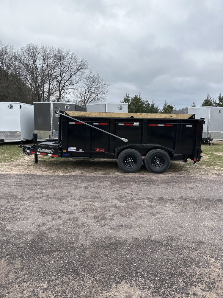 Diamond C LPT 207 14x82 Low Pro Telescopic Dump Trailer - HD Fender, 44" Tall