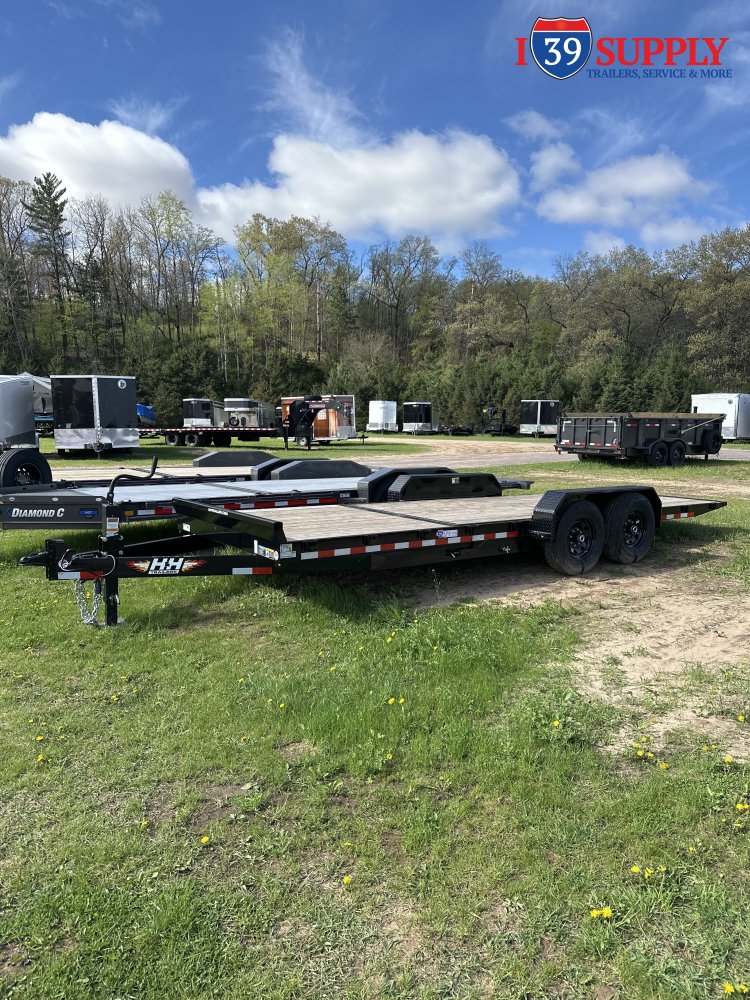 H&H 82x22 (16+6) Gravity Tilt Equipment Trailer, 14k