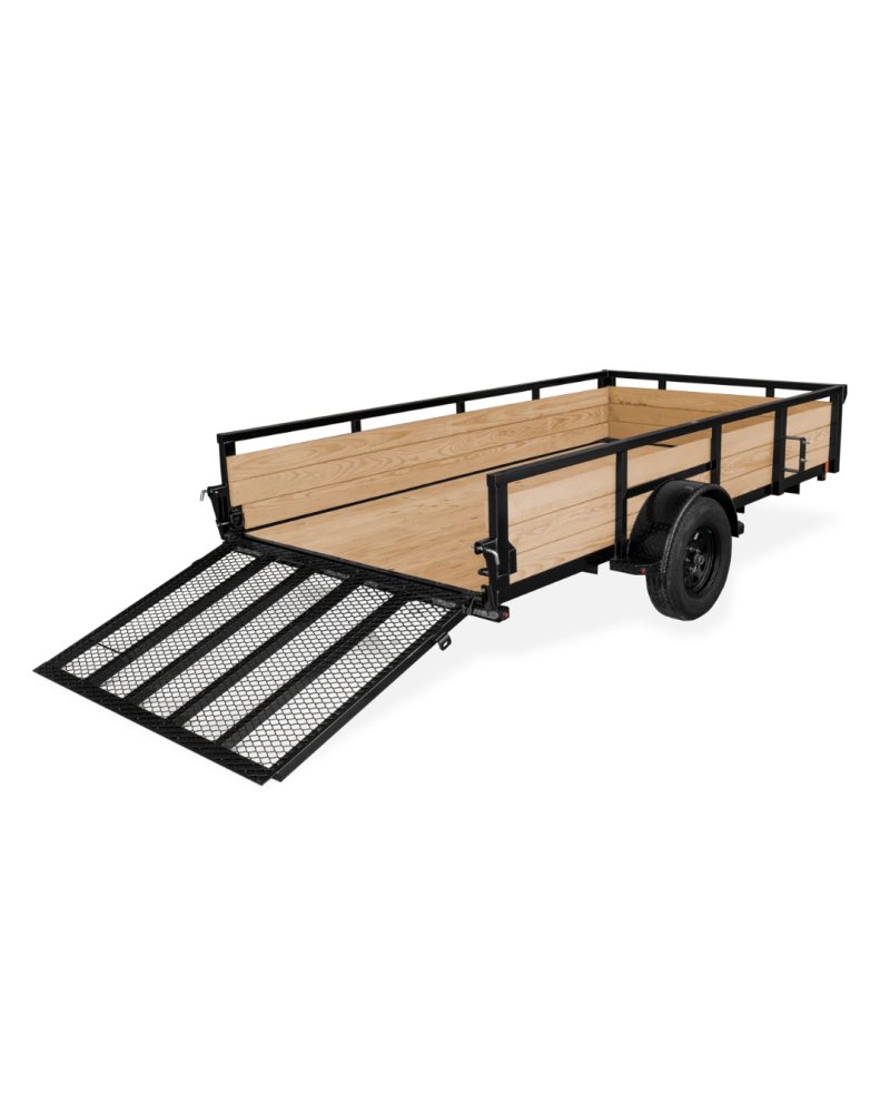 Wood Side Utility - Steel Frame - Single Axle