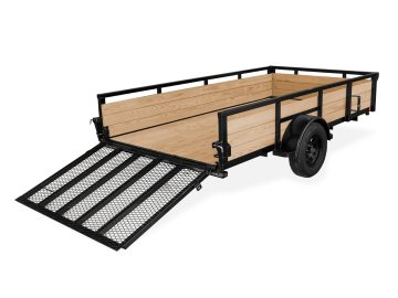 Wood Side Utility - Steel Frame - Single Axle