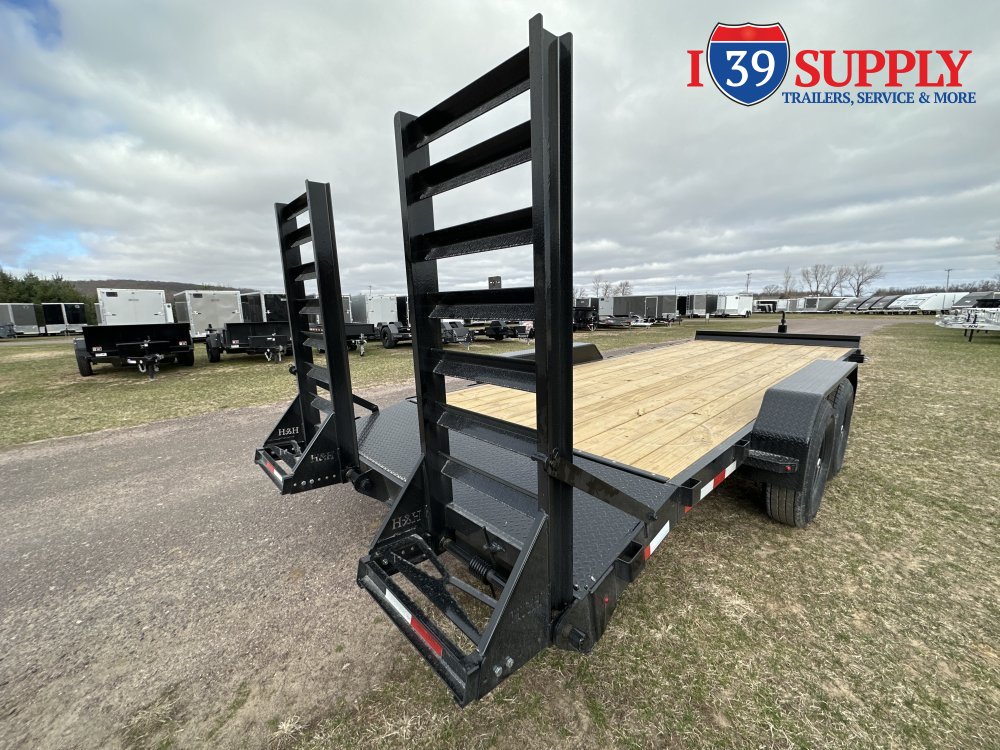 H&H 82x18+2 Industrial Equipment Trailer 14K DRIVER OVER FENDER