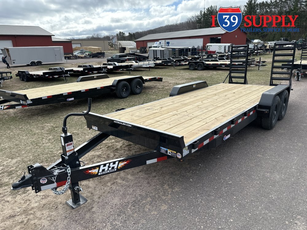 H&H 82x18+2 Industrial Equipment Trailer 14K DRIVER OVER FENDER