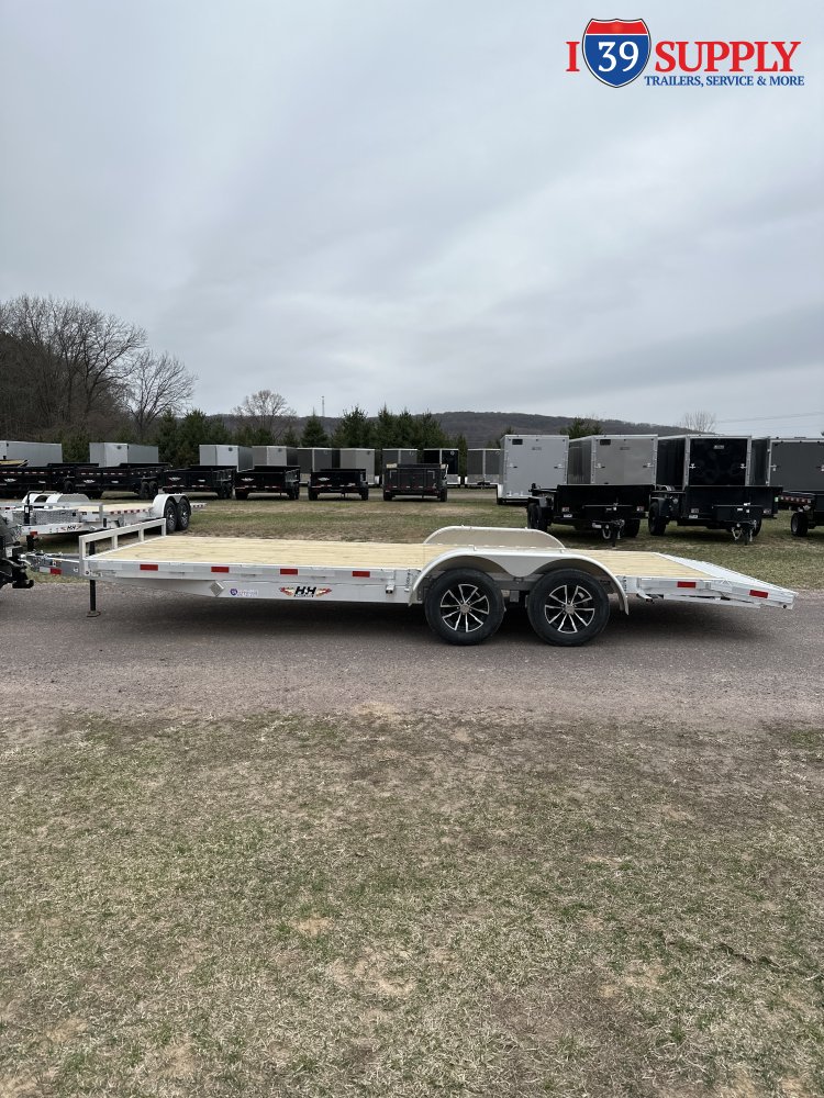 H&H 82x20 (18+2) Aluminum Car Hauler Trailer, 7k