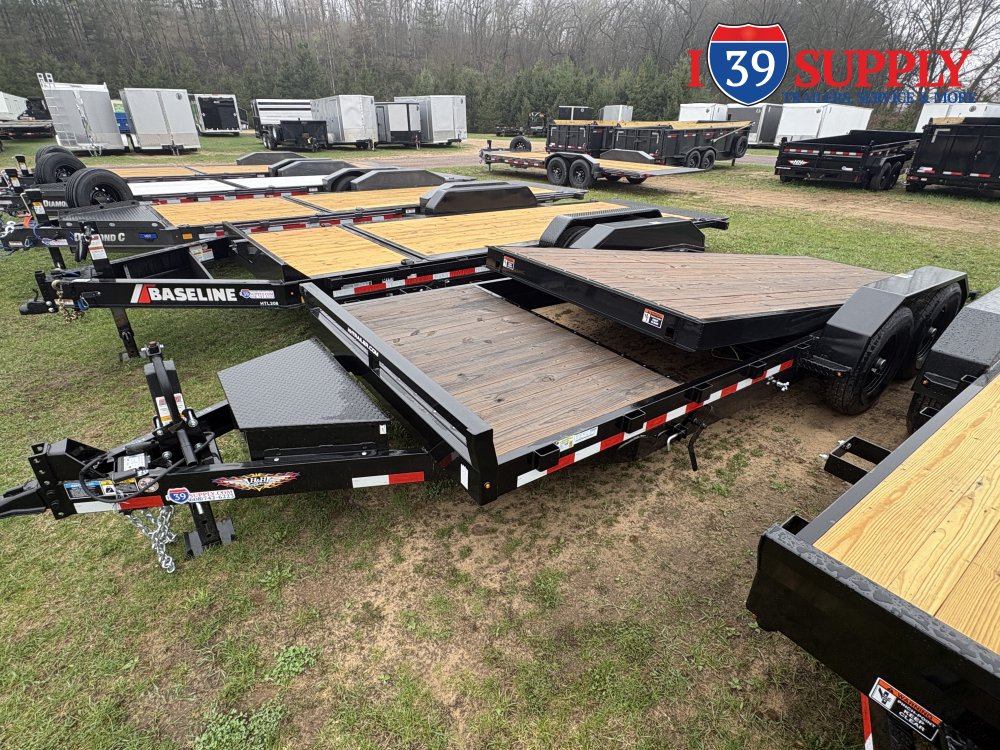 H&H 82X18+4 GRAVITY TILT EQUIPMENT TRAILER, 14K