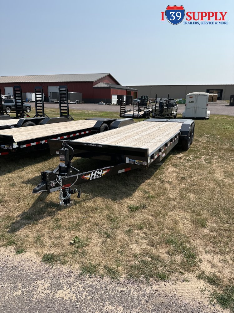 H&H 82x24 (20+4) Industrial Equipment Trailer, Super Deluxe Ramps, 14k
