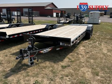 H&H 82x24 (20+4) Industrial Equipment Trailer, Super Deluxe Ramps, 14k