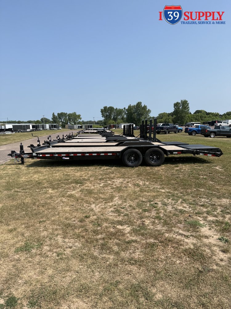 H&H 82x24 (20+4) Industrial Equipment Trailer, Super Deluxe Ramps, 14k