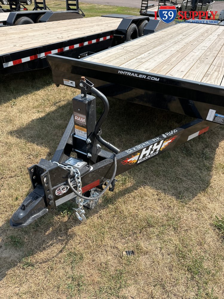 H&H 82x24 (20+4) Industrial Equipment Trailer, Super Deluxe Ramps, 14k