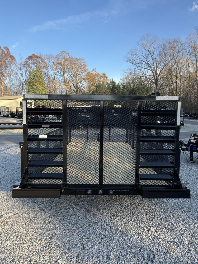 7X14 7K Load Trail Landscape Utility w/Front Tool Cage and Weedeater Rack