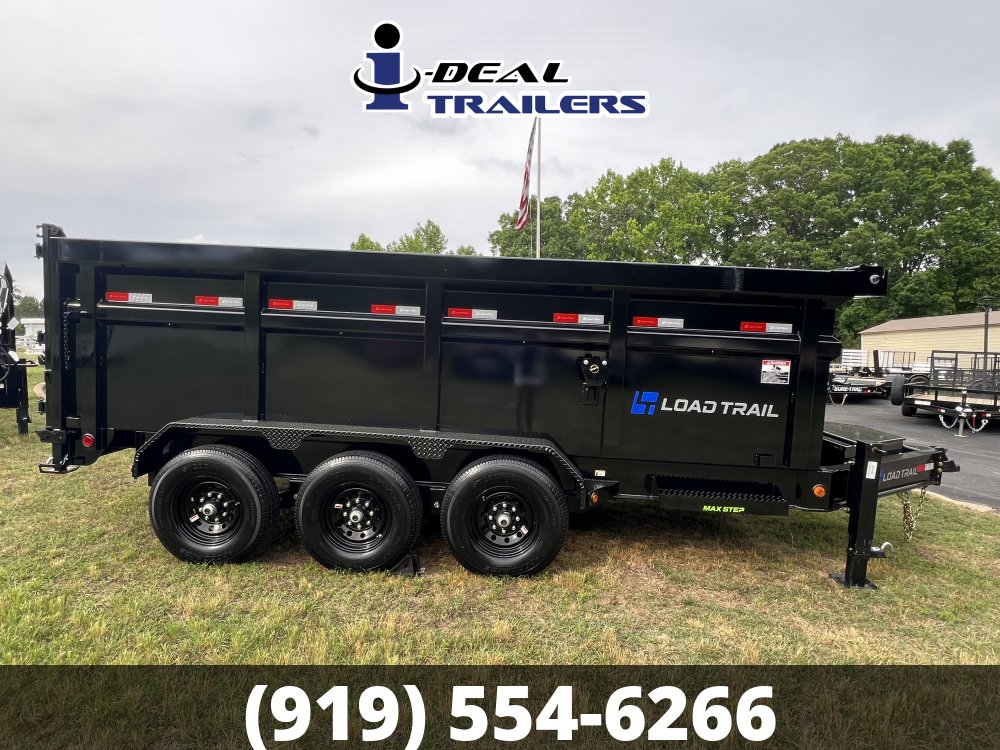 7X16 21K LOAD TRAIL TRIPLE AXLE DUMP w/4' Sides and a 7 Gauge Floor