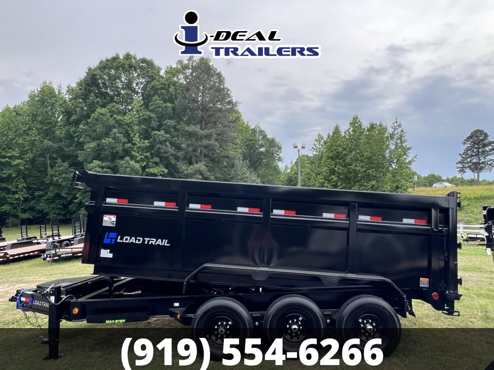7X16 21K LOAD TRAIL TRIPLE AXLE DUMP w/4' Sides and a 7 Gauge Floor