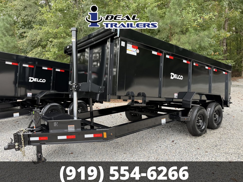 7X16 14K DELCO TELECOPTIC HOIST 4' SIDES DUMP