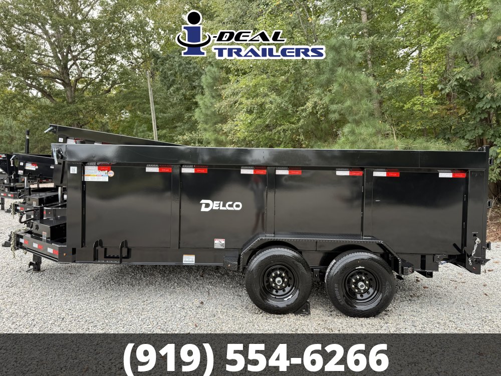 7X16 14K DELCO TELECOPTIC HOIST 4' SIDES DUMP
