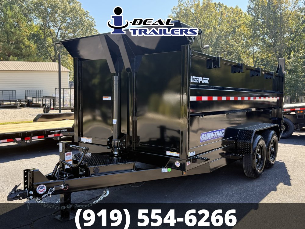 7X14 14K SURE TRAC HD LOW PROFILE 4' SIDES & TELESCOPIC HOIST
