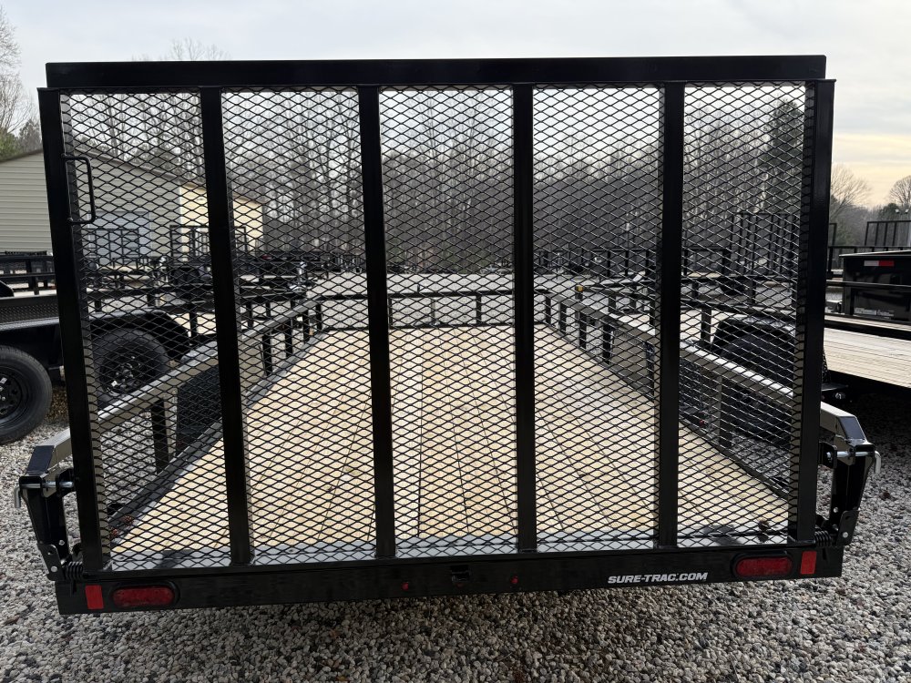 7X14 5K Sure Trac Single Axle Tube Top Utility w/Brakes