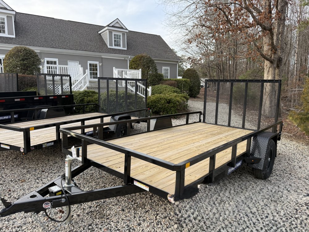 7X14 5K Sure Trac Single Axle Tube Top Utility w/Brakes