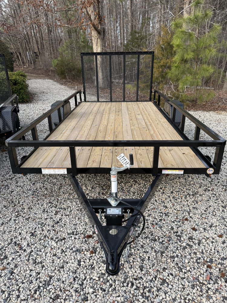 7X14 5K Sure Trac Single Axle Tube Top Utility w/Brakes