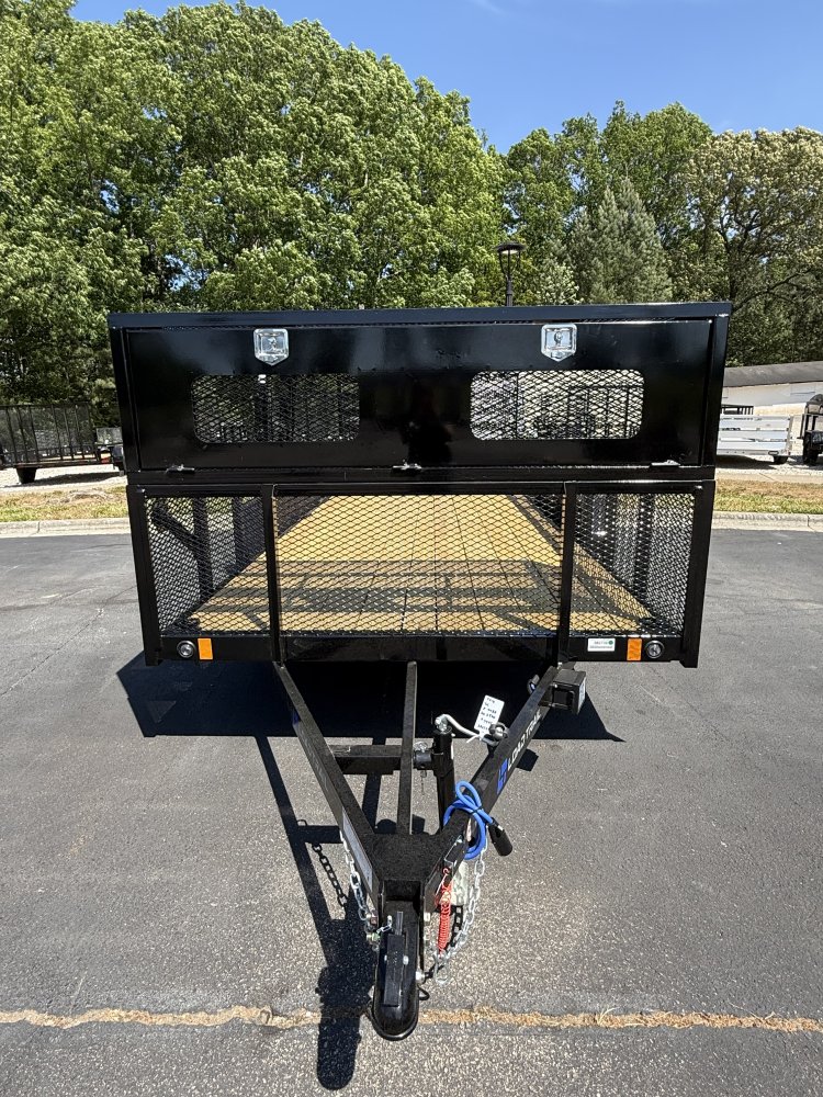 7X16 7K Load Trail Landscape Utility w/Front Tool Cage and Weedeater Rack