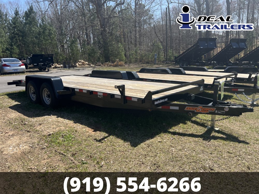 7x20 10K Down To Earth Flatbed Car Hauler